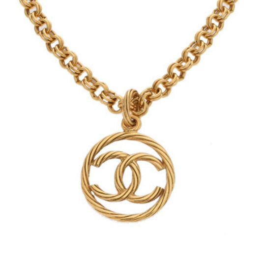 CHANEL Coco Mark Vintage 1993 Model Gold Hardware Women's GP Necklace A Rank Pre-owned Ginzo