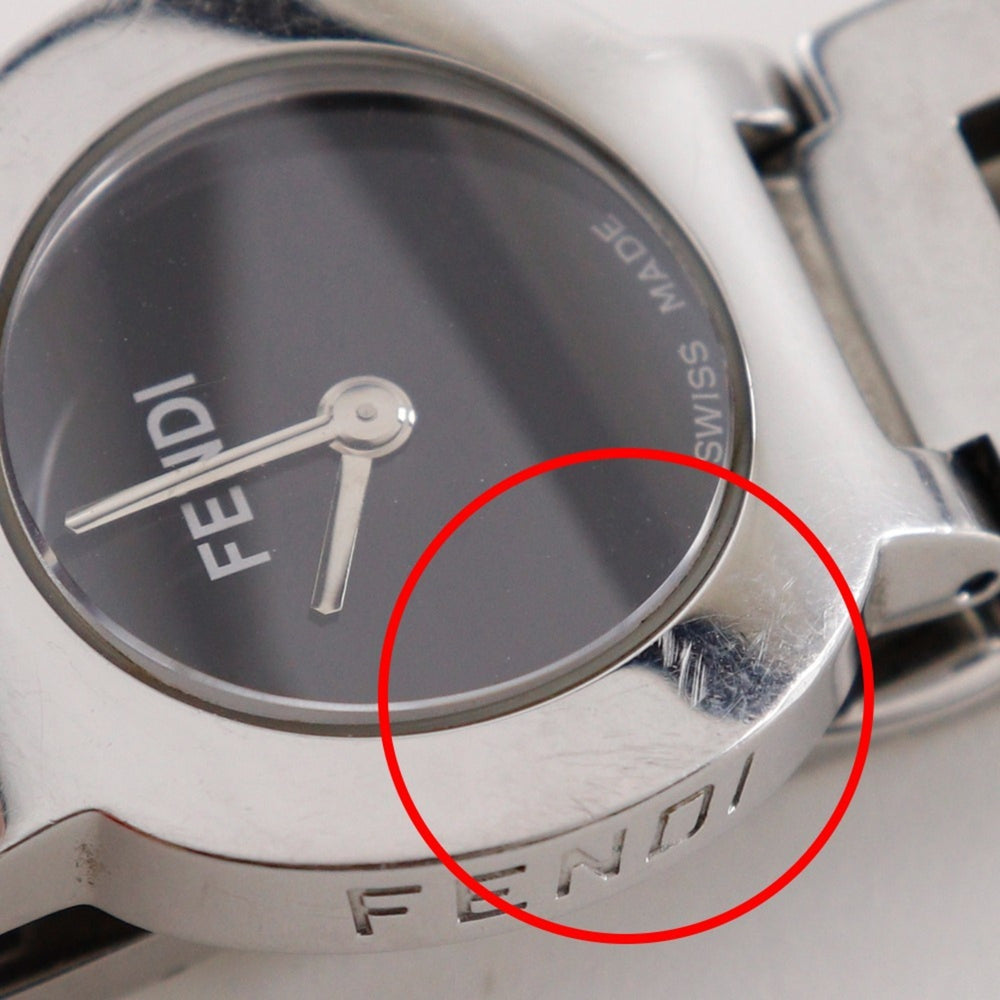 Fendi Olologi Women's Watch, 3050L Stainless Steel, Quartz, Analog, Black Dial — Good