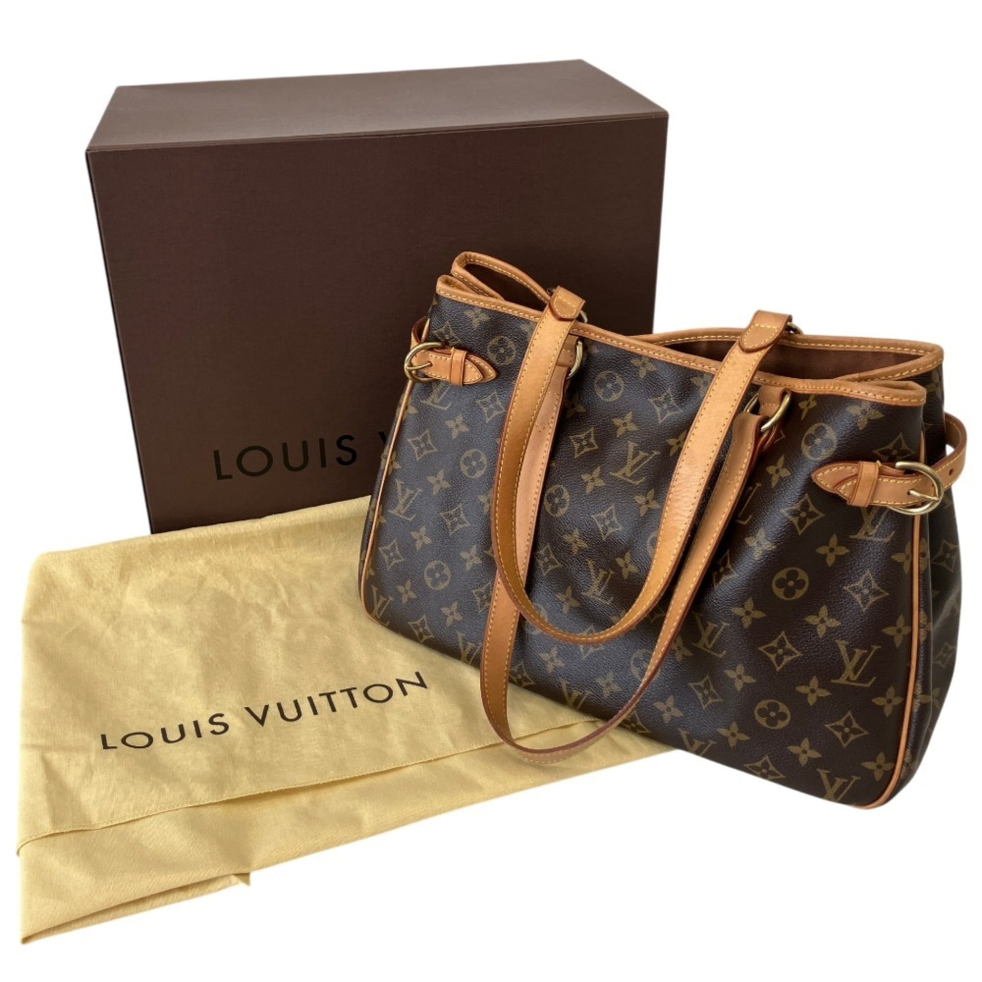 LOUIS VUITTON Batignolles Horizontal Monogram Tote Bag M51154 Brown Women's — Like New