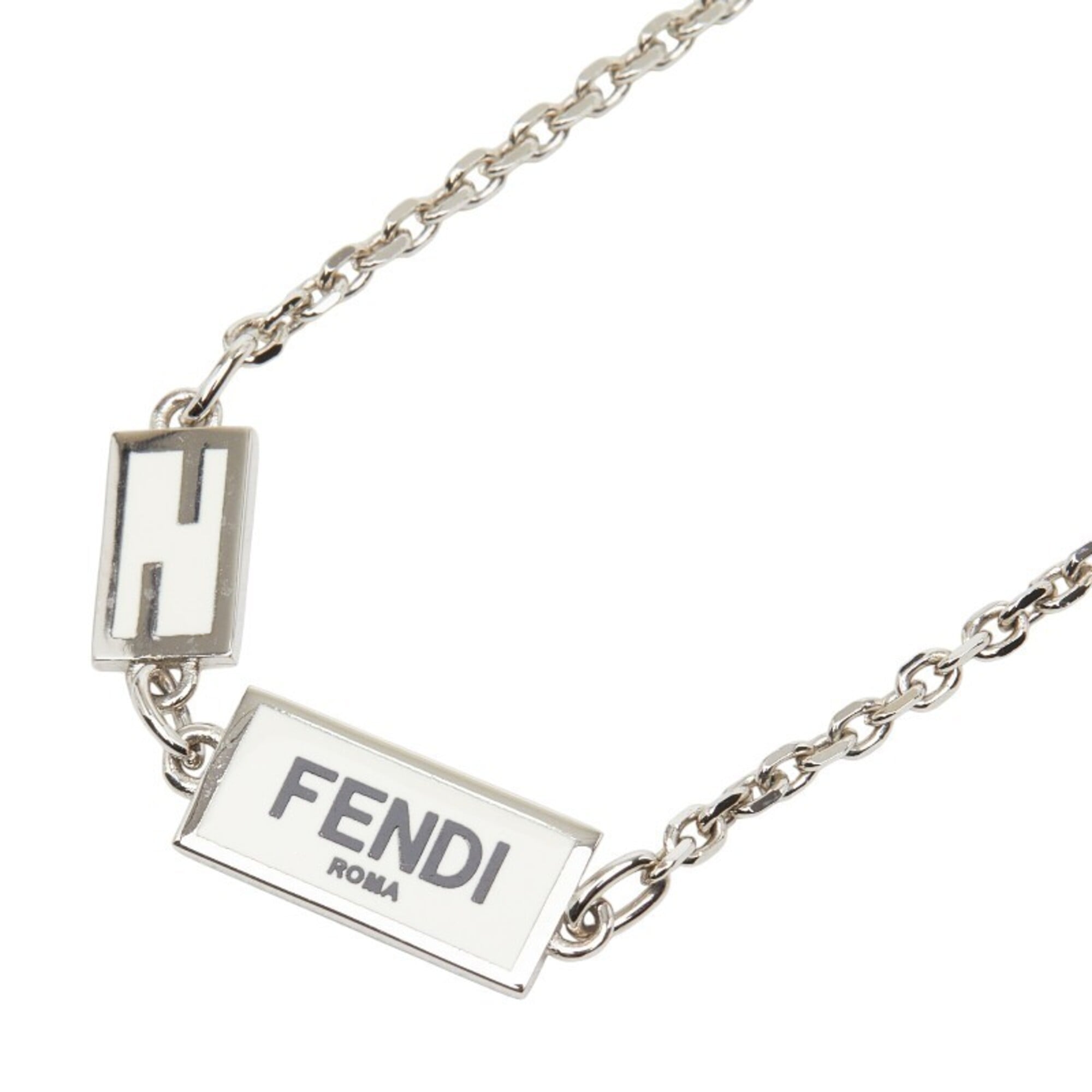 Fendi Logo Plate Necklace 1A0923 Metal Women's FENDI — Like New