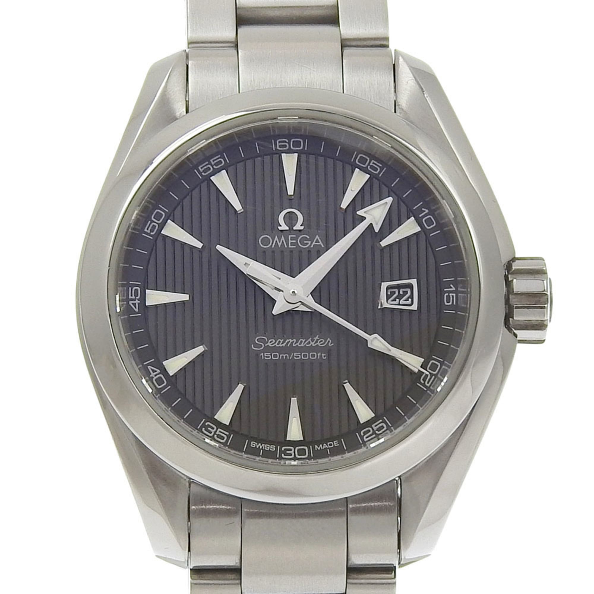 Like New Omega Seamaster Aqua Terra Date 150m Water Resistant 231 10 61 06 001 Gray Dial Stainless Steel Quartz 30mm — Like New