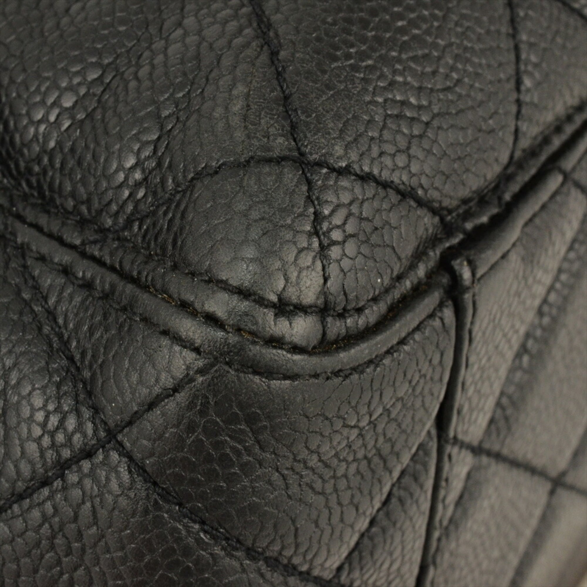 CHANEL Shoulder Bag Caviar Skin Black Turnlock Chain Women's — New - Store Return