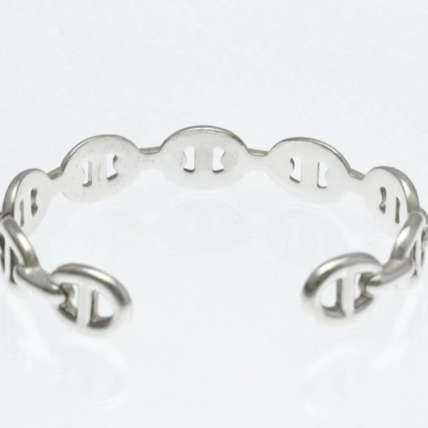 Hermes Chaine D'Ancre Silver 925 No Stone Bangle Silver