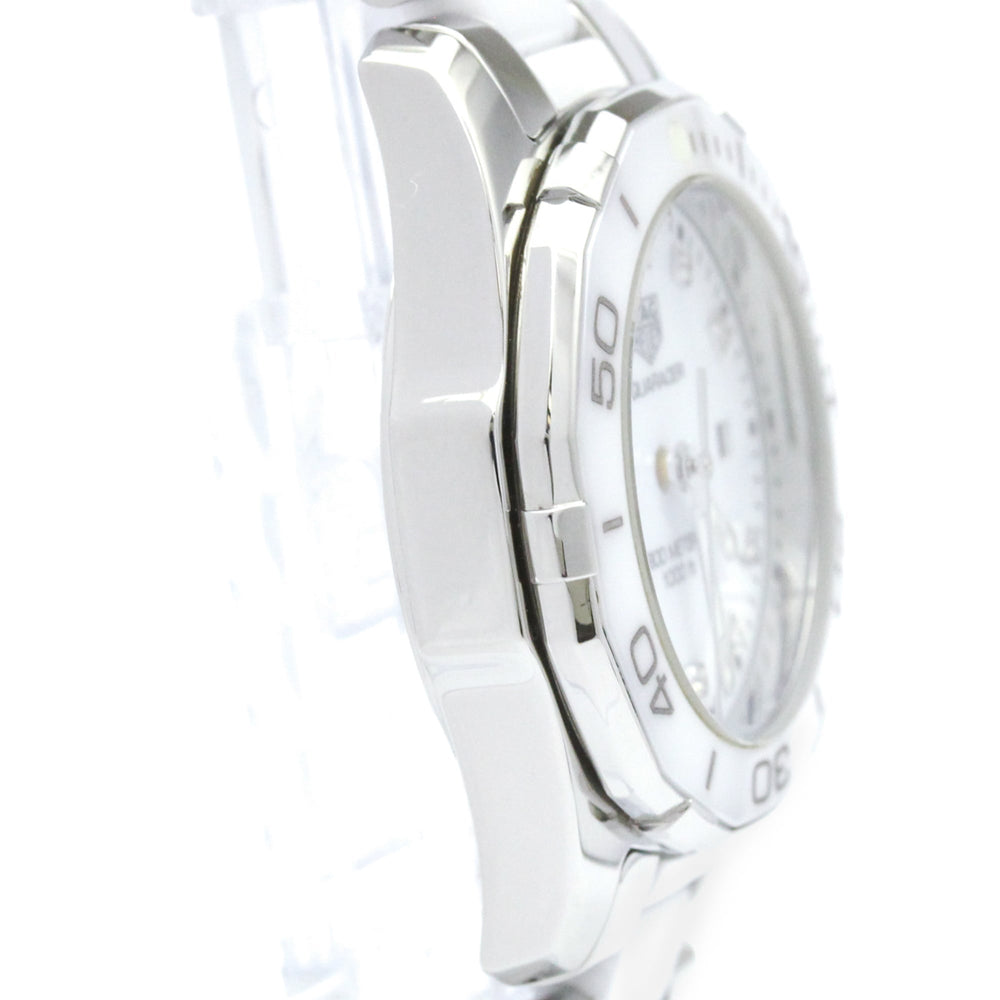 TAG HEUER Aquaracer Diamond Steel Quartz Ladies Watch WAY141D Polished — Very Good