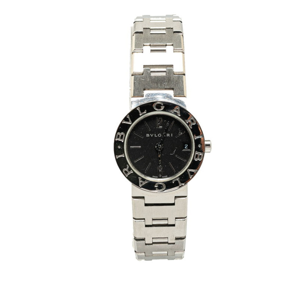 BVLGARI Watch BB23SS Quartz Black Dial Stainless Steel Women's — Good