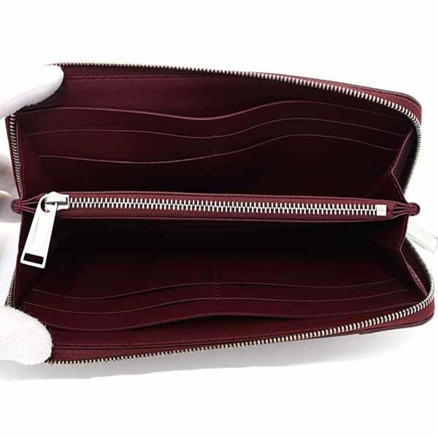 Bottega Veneta Marco Polo Zip-Around Wallet, Round Long 573431, Bordeaux