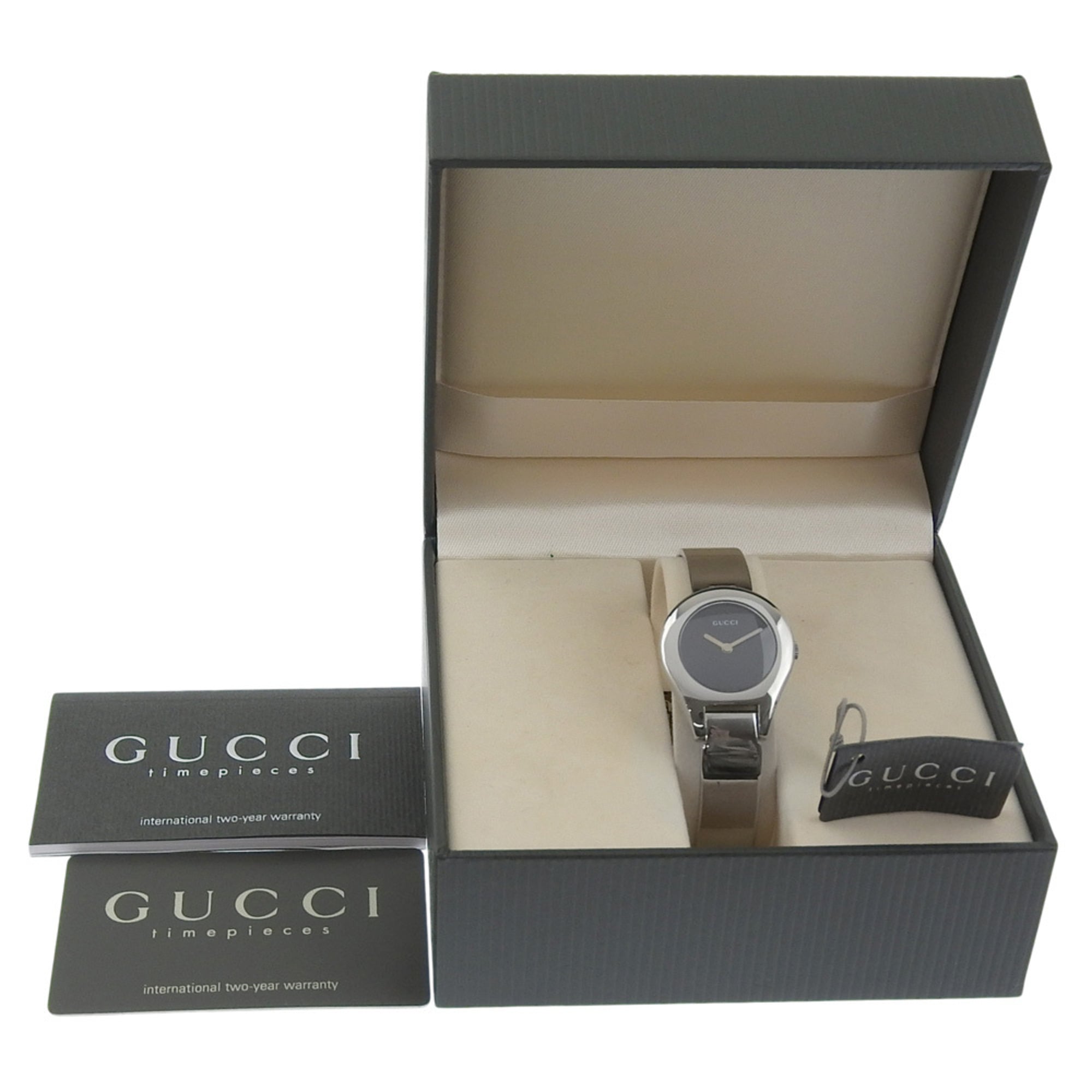 Gucci GUCCI watch 6700L stainless steel black quartz analog display dial women's — Good