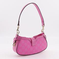 Gucci Moonside Mini Shoulder Bag 786035, GG Canvas, Pink, Zippered, Women's — Like New