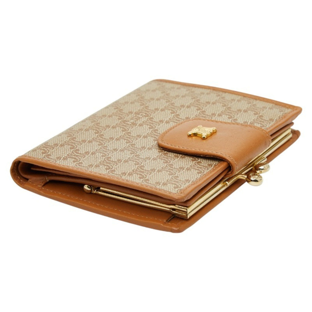 Celine Macadam Bifold Wallet in Brown and Beige Leather for Women