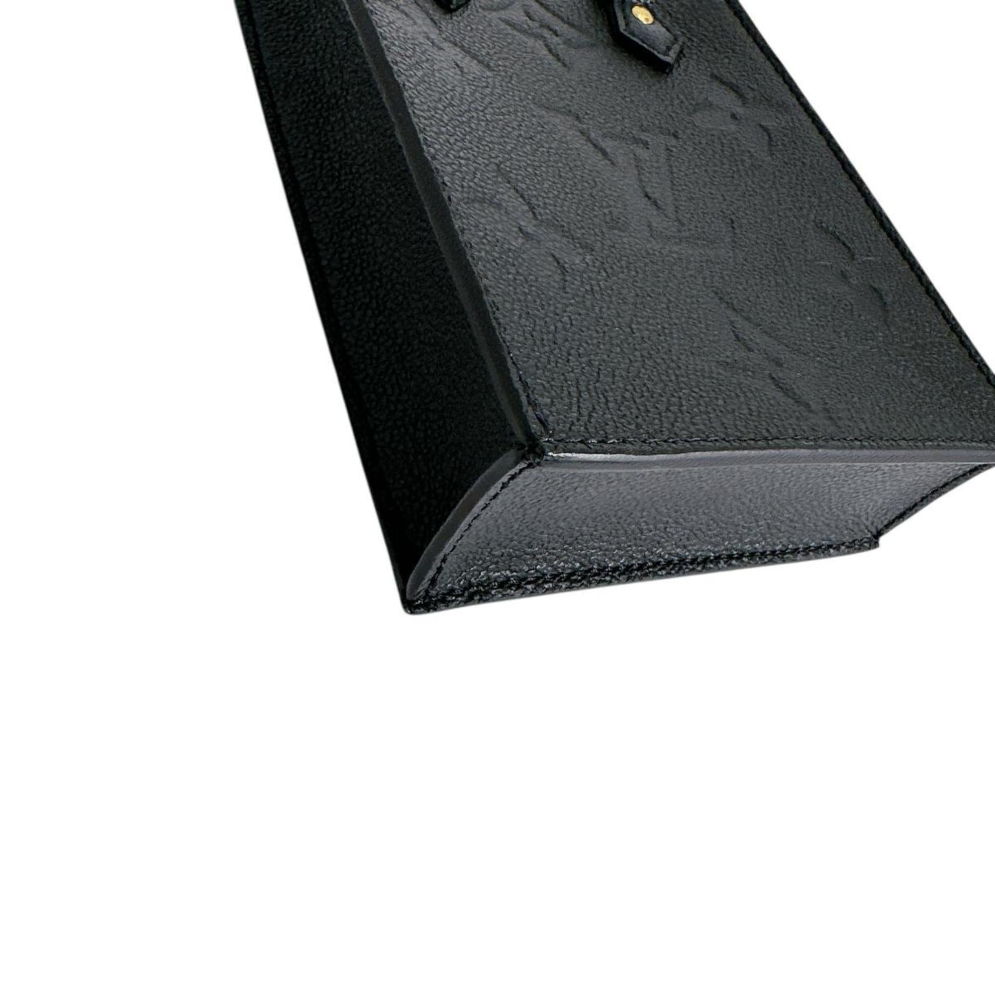 Louis Vuitton Petite Sac Plat Monogram Empreinte Shoulder Bag M81417 Black — New - Store Return