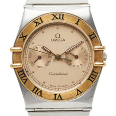 Omega Constellation Day-Date Watch 396.1070 Quartz Gold Dial Stainless Steel Solid Men's OMEGA — Good