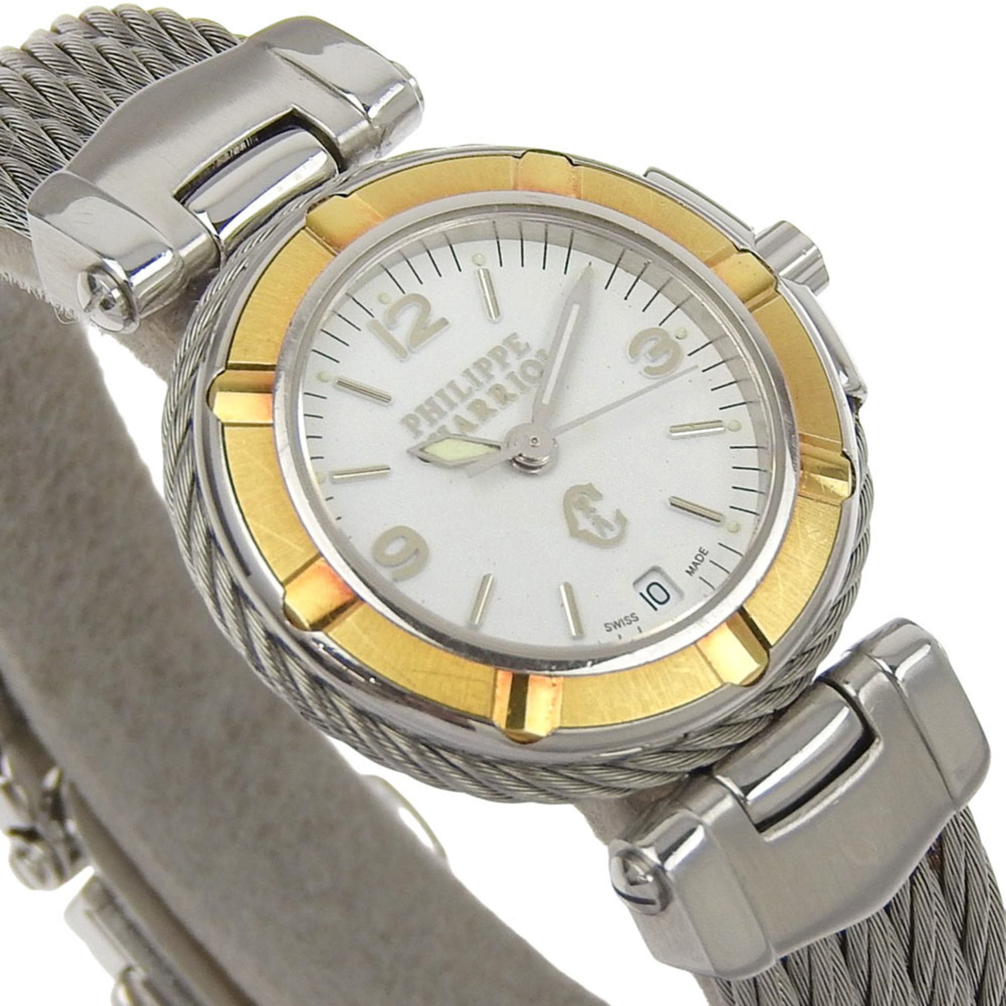 CHARRIOL Wristwatch 53.97.3654 Stainless Steel Quartz Analog Display White Dial Women's — Good