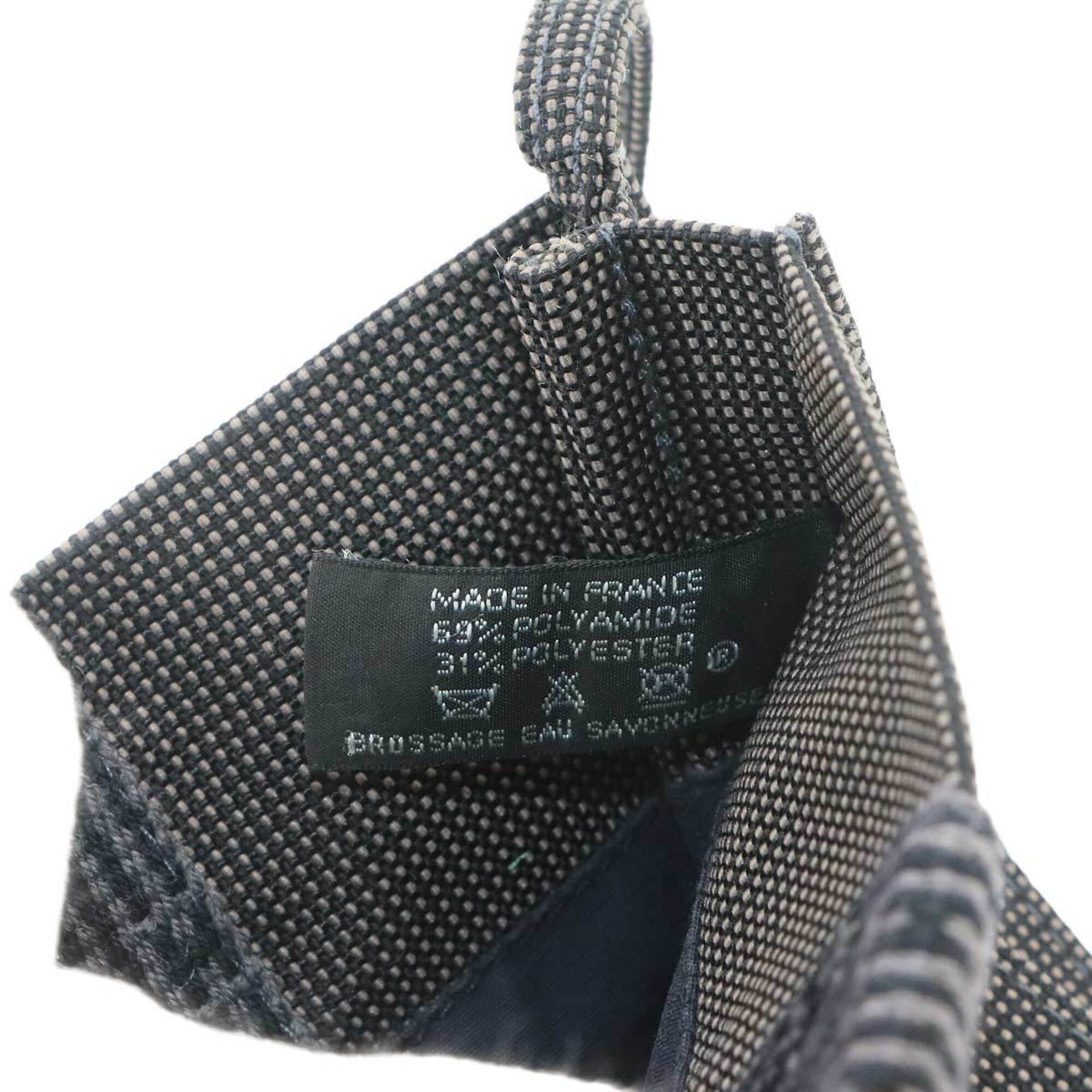 Hermes Herline Pochette Shoulder Handbag, Canvas, Gray — Like New
