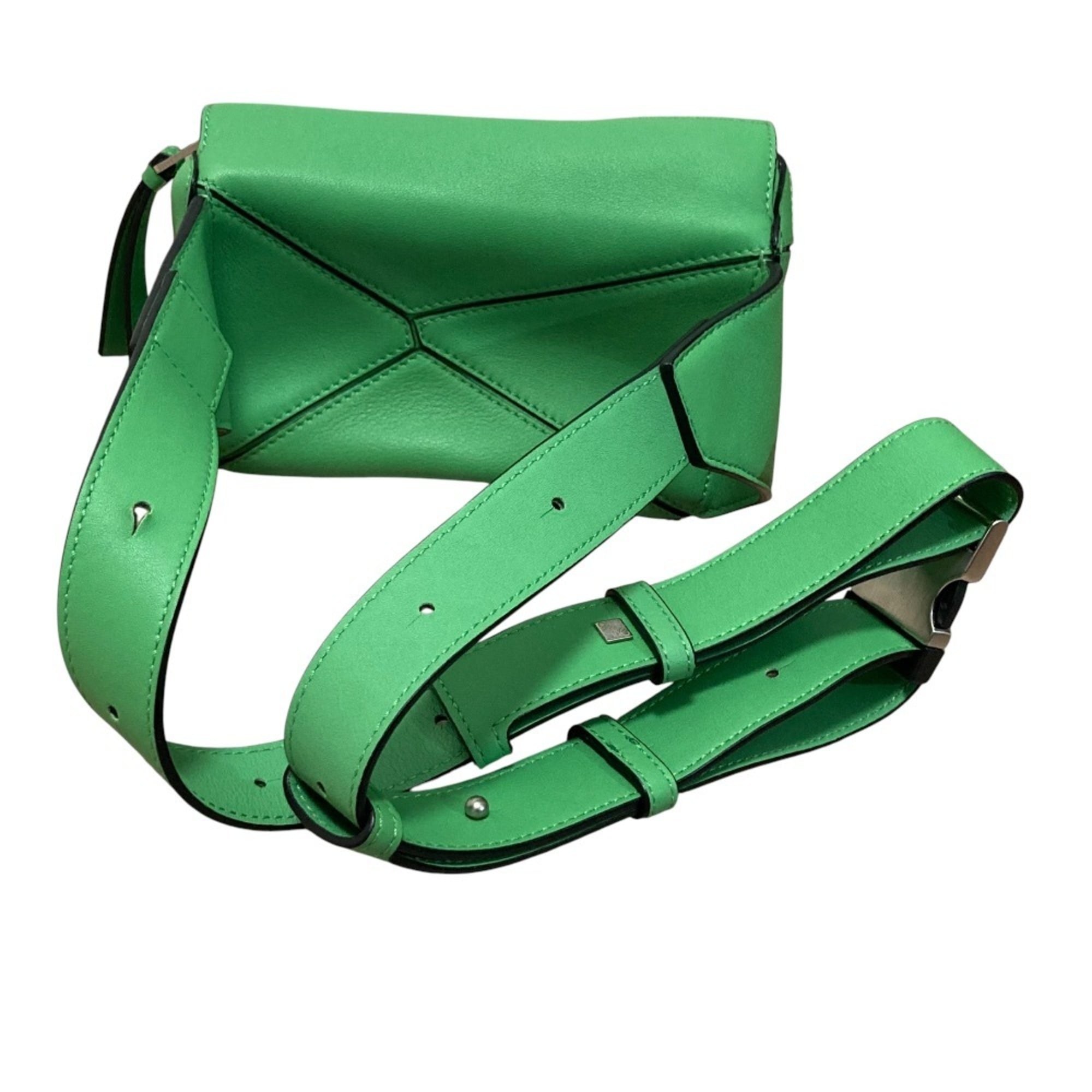 LOEWE PUZZLE MINI Bum Bag, Mini Body Bag/Shoulder B510U89X02, Green, Women's — Like New