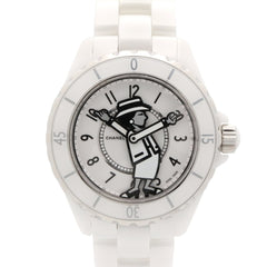 Chanel J12 Mademoiselle Ceramic Watch for Men, White (H5241) — Very Good