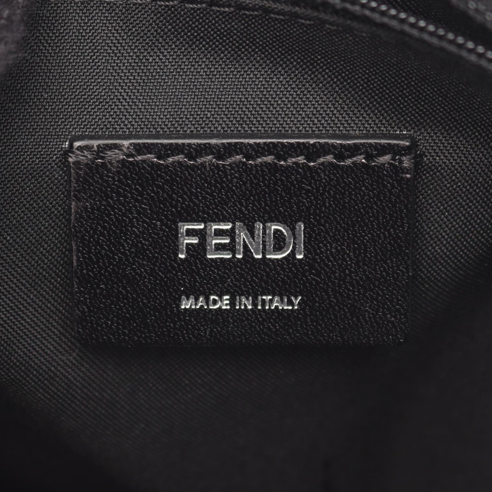 Fendi Monster Bugs Eye Waist Bag, Leather and Nylon, Men's, Black, 7VZ033