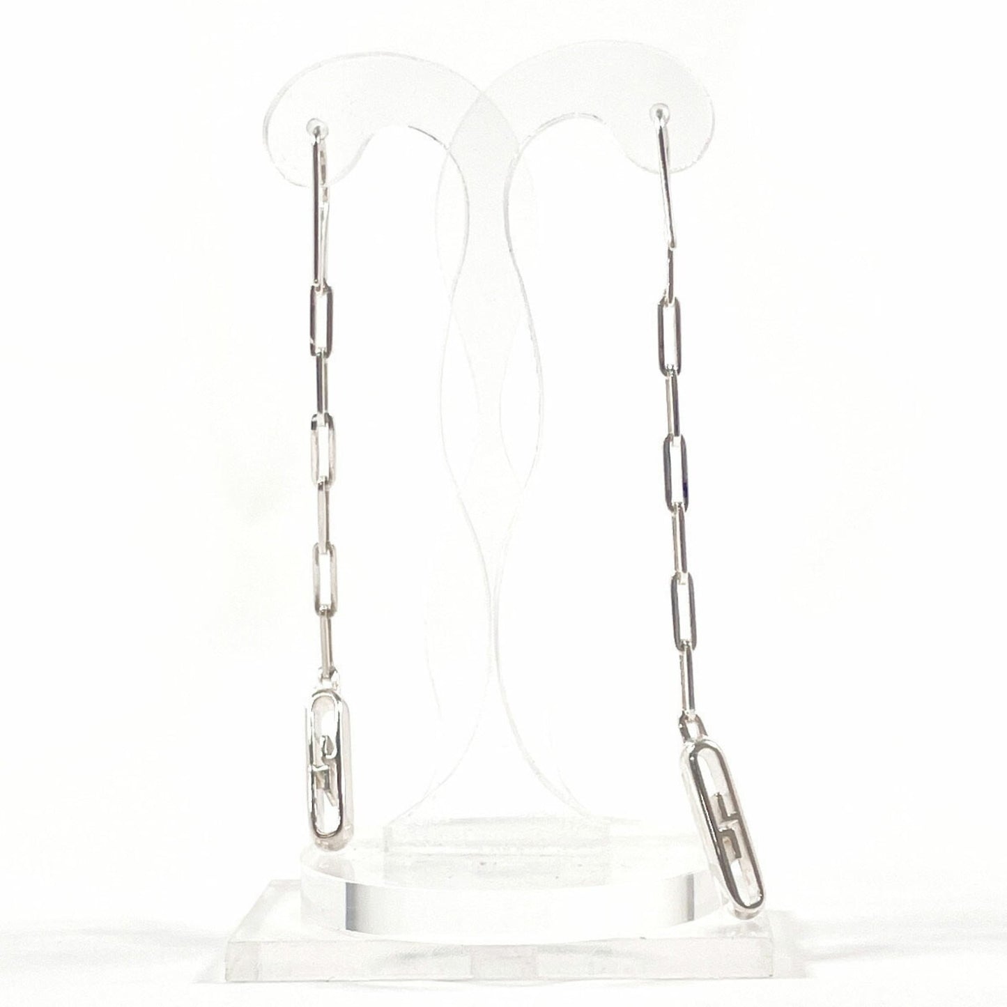 GUCCI Swing Chain Earrings, 925 Sterling Silver, Women's