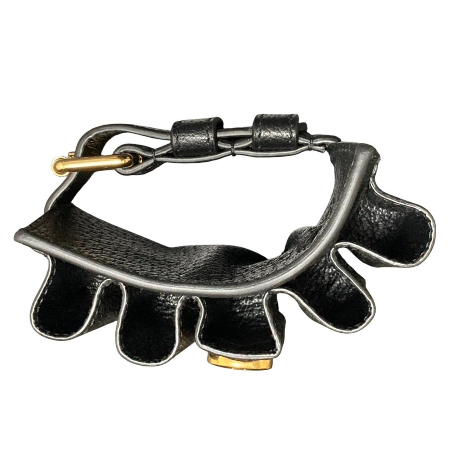 GUCCI Gucci Leather Bracelet Lipstick Case 615992 Black Women's