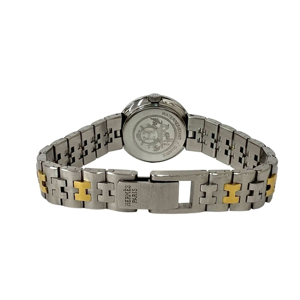 HERMES Vintage Clipper Stainless Steel Quartz Watch, Silver/Gold, 29391 — Good