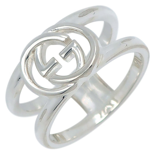Gucci Interlocking G ring, size 14, sterling silver, approximately 5.2g, women's.