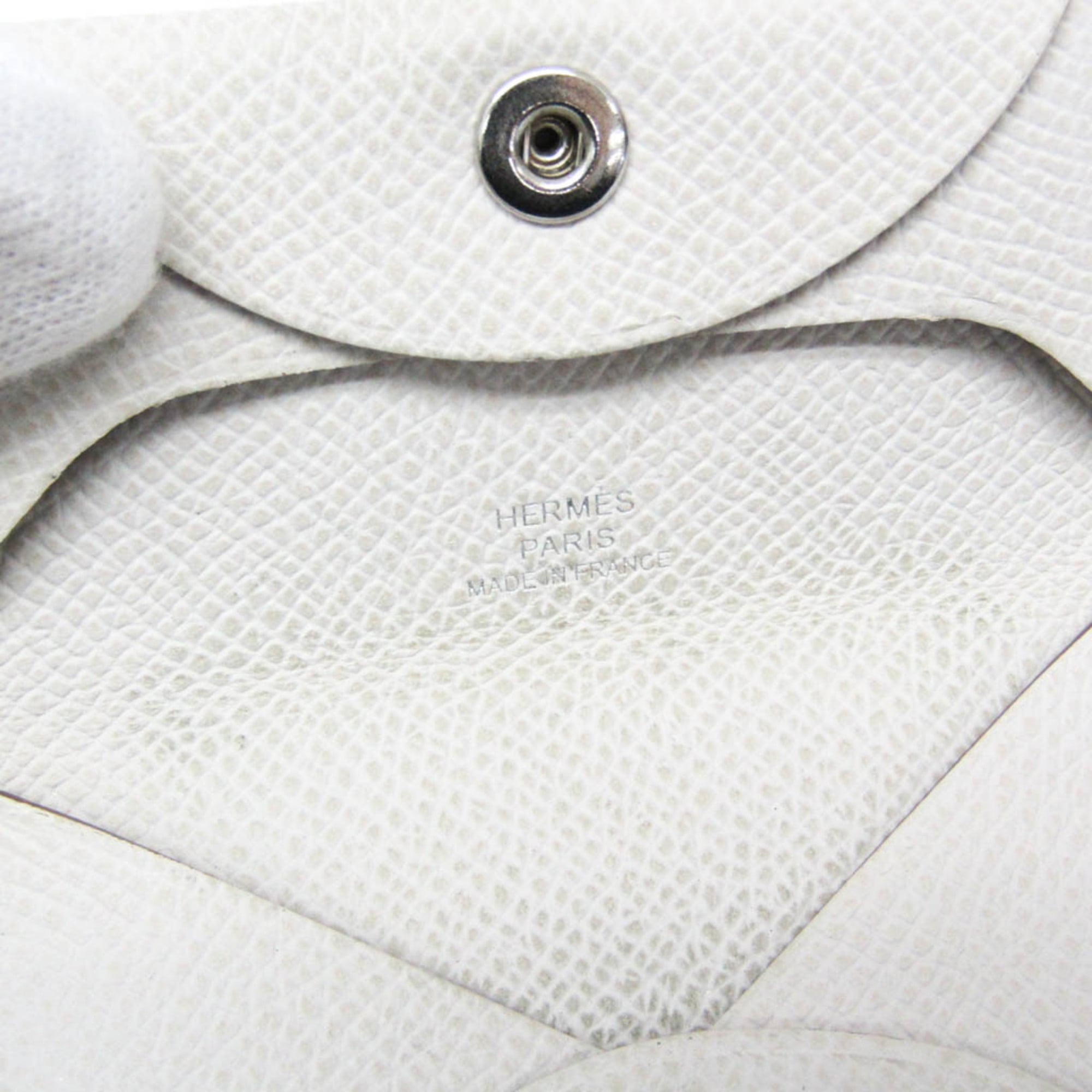 Hermes Bastia Women,Men Epsom Leather Coin Purse/coin Case White