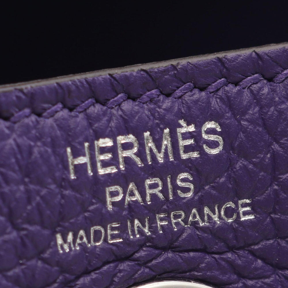 Hermes Lindy Mini 2-Way Shoulder Bag/Handbag, Leather, Calfskin (Cowhide), Taurillon Clemence Women's, Purple — New - Store Return
