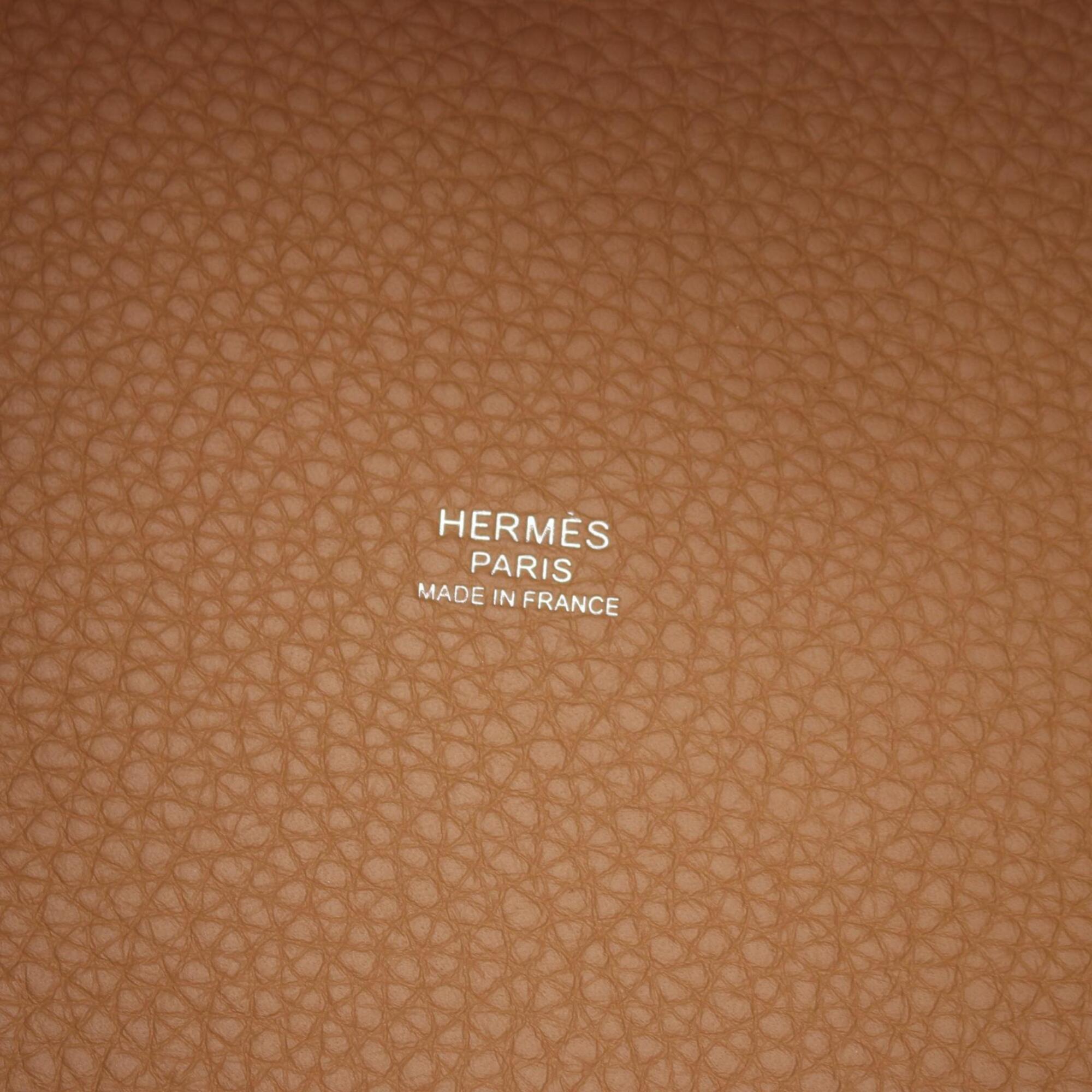 Hermes Picotin Lock PM Handbag, Leather, Taurillon Clemence Women's, Beige — New - Store Return