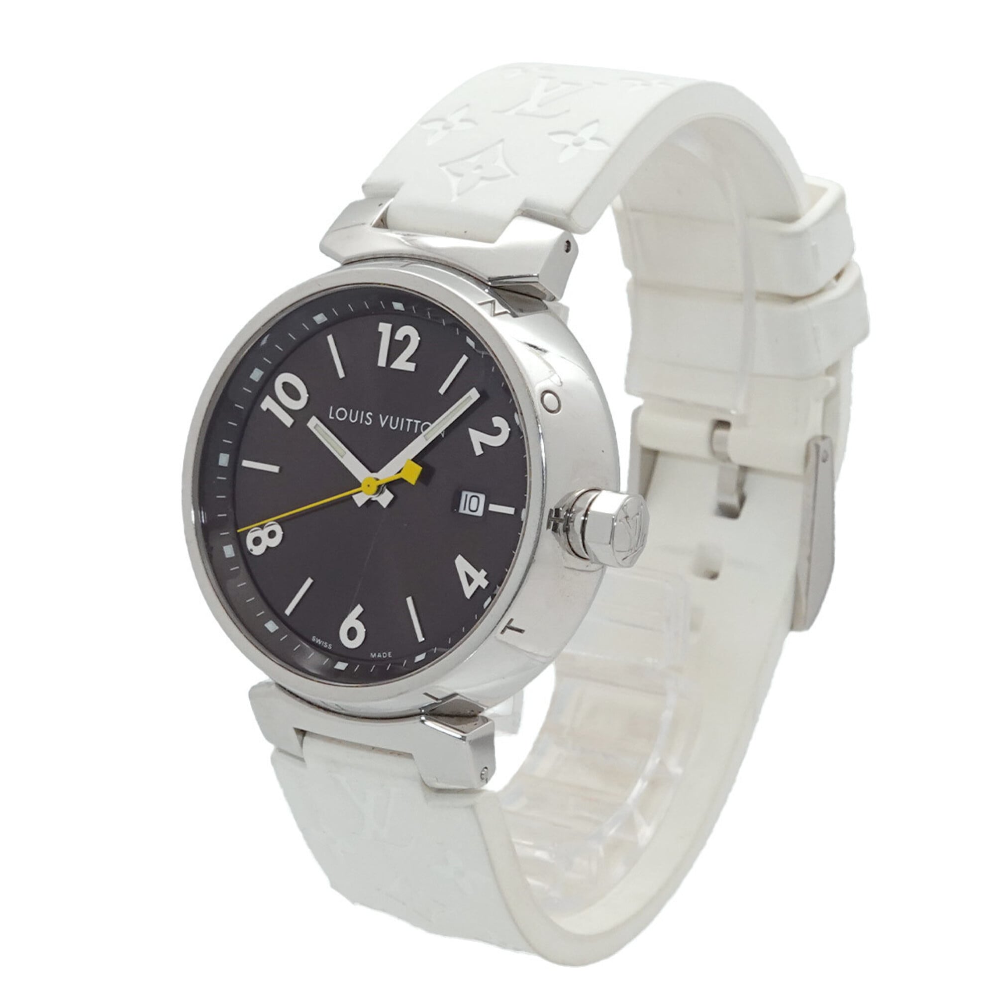 Louis Vuitton Tambour Q1111 Men's Watch, Date, Brown Quartz Watch — Very Good