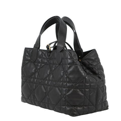 Christian Dior Macro Cannage Toujours Medium Leather Handbag M2821OSNW_M900 Black Women's — Like New
