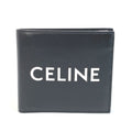 CELINE 10C873DME Logo Bifold Wallet, Unisex, Black Leather, Like New