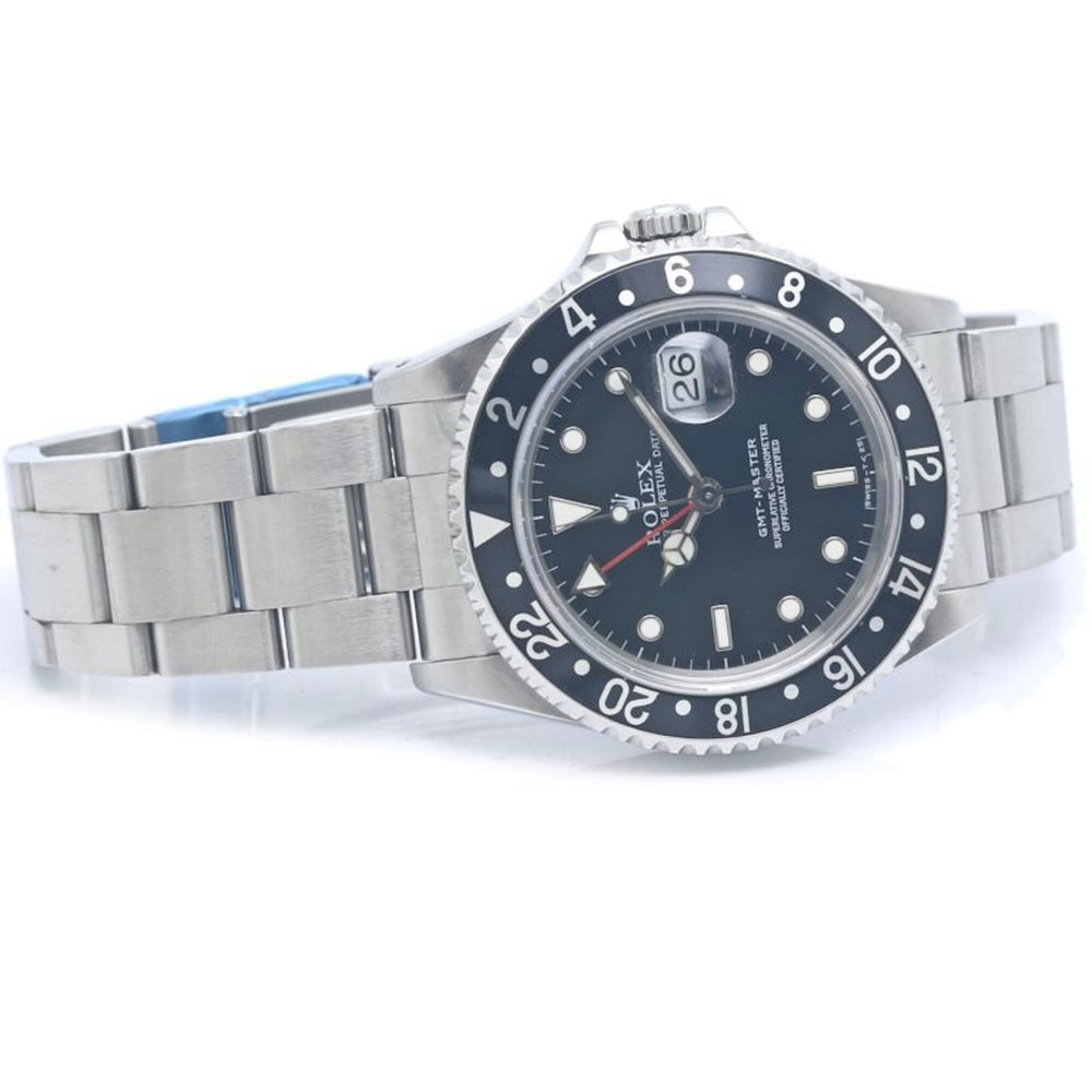 ROLEX GMT-Master II Single Buckle 16700 All Tritium Men's Watch SS 40372 — Very Good