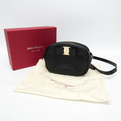Salvatore Ferragamo Vara AU-21 H498 Women's Leather Shoulder Bag Black — Like New