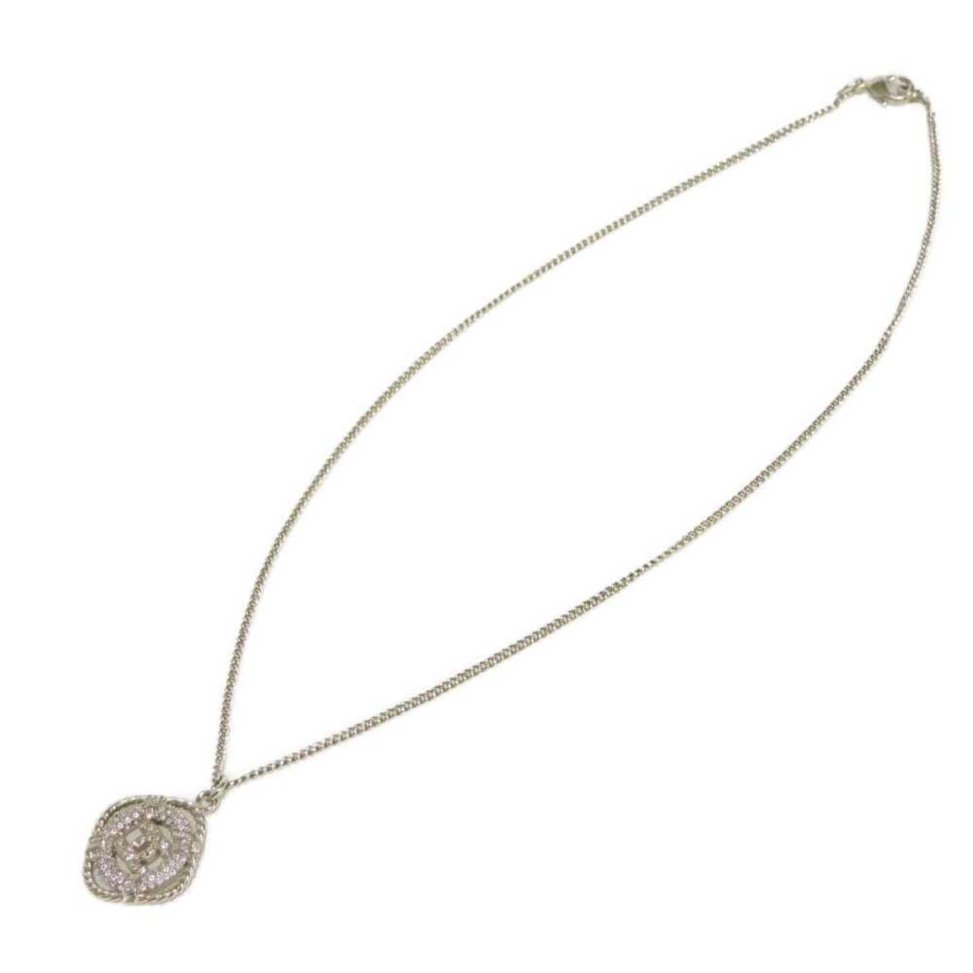 Chanel necklace, Coco Mark crystal rope circle lifesaver round rhinestone B19C CC mark clear AB0515 women's — Like New