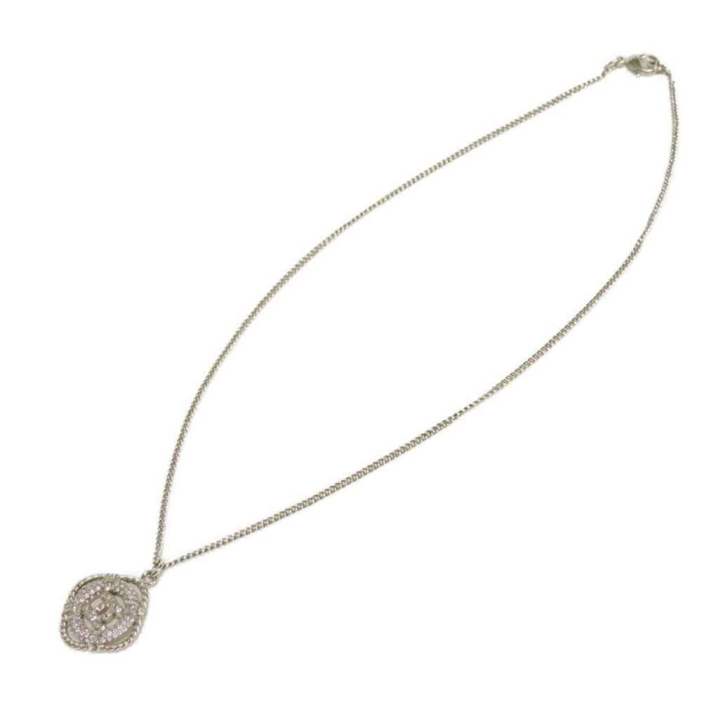 Chanel necklace, Coco Mark crystal rope circle lifesaver round rhinestone B19C CC mark clear AB0515 women's — Like New