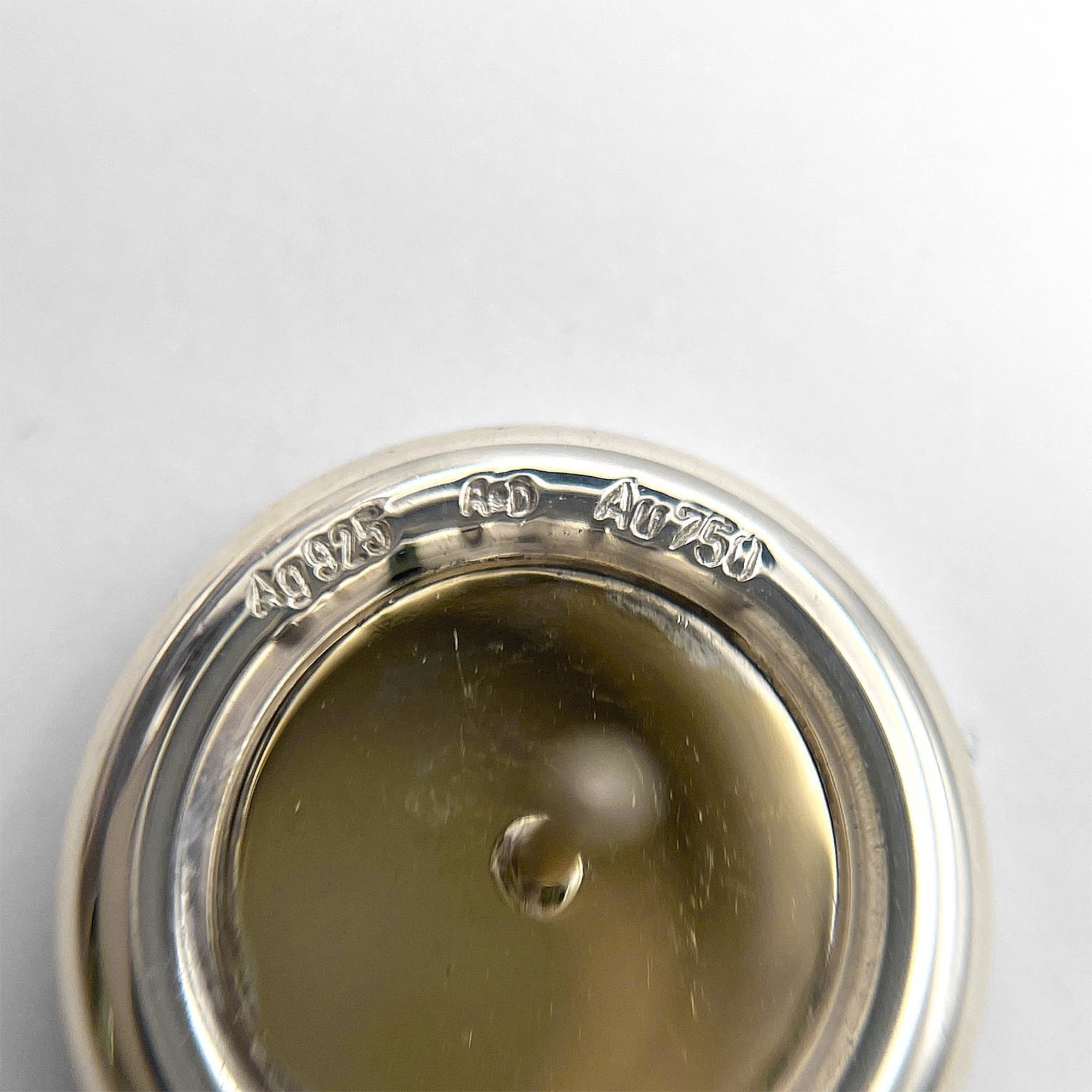HERMES Clou de Selle Sellier Stud Earrings, Combination Sterling Silver (SV925) and 18K 750 Gold, Men's Women's — Like New