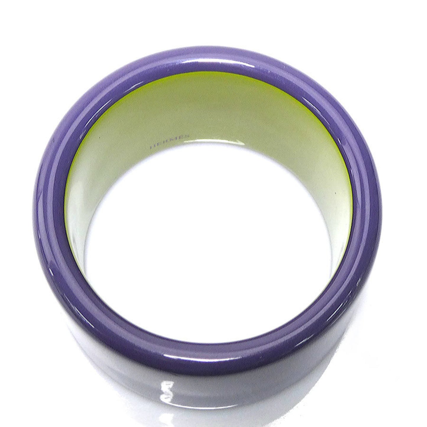 Hermes HERMES Bangle Bracelet Lacquer Wood Purple Yellow Green Women's e59767