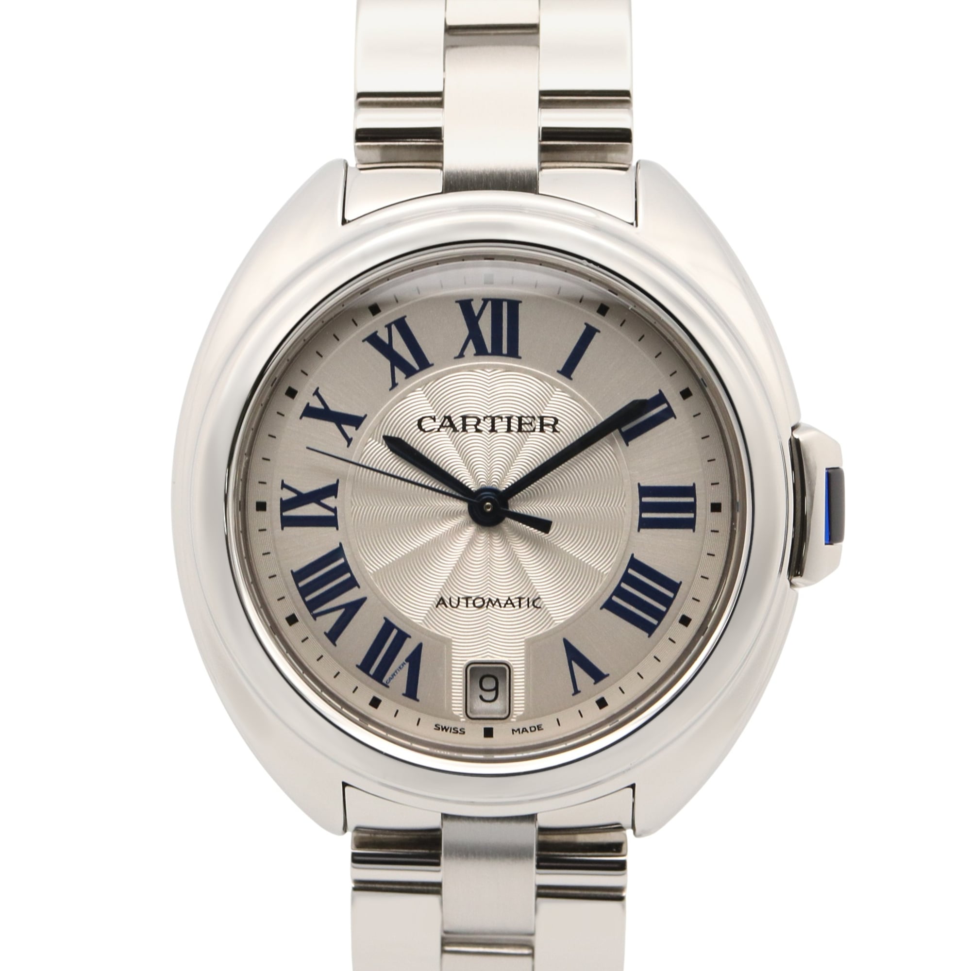 Cartier Cle de watch, stainless steel, men's, silver tone, WSCL0006 — Very Good
