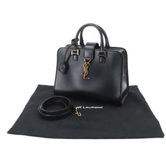 Saint Laurent Baby Cabas 2-way Hand/Shoulder Handbag, Leather, Black, 568853 — Like New