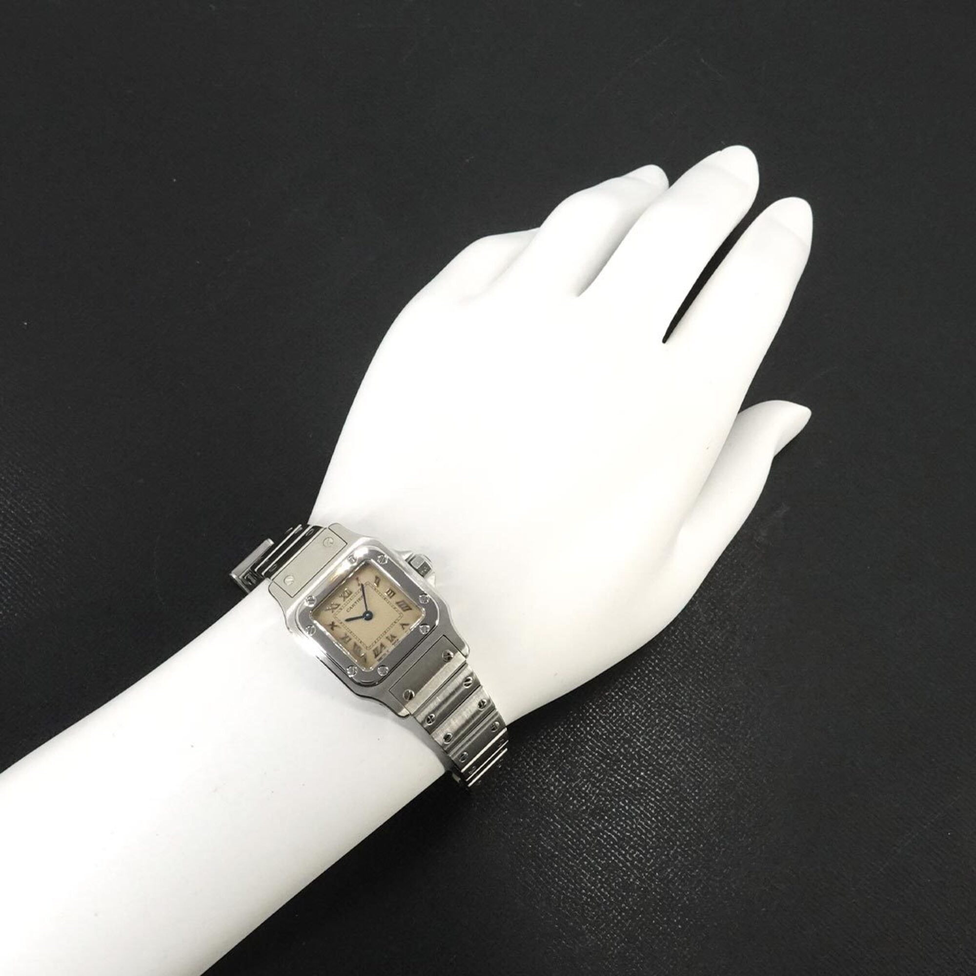 Cartier Santos Galbee SM W20024D6 Women's Watch, Ivory, Quartz Watch — Like New