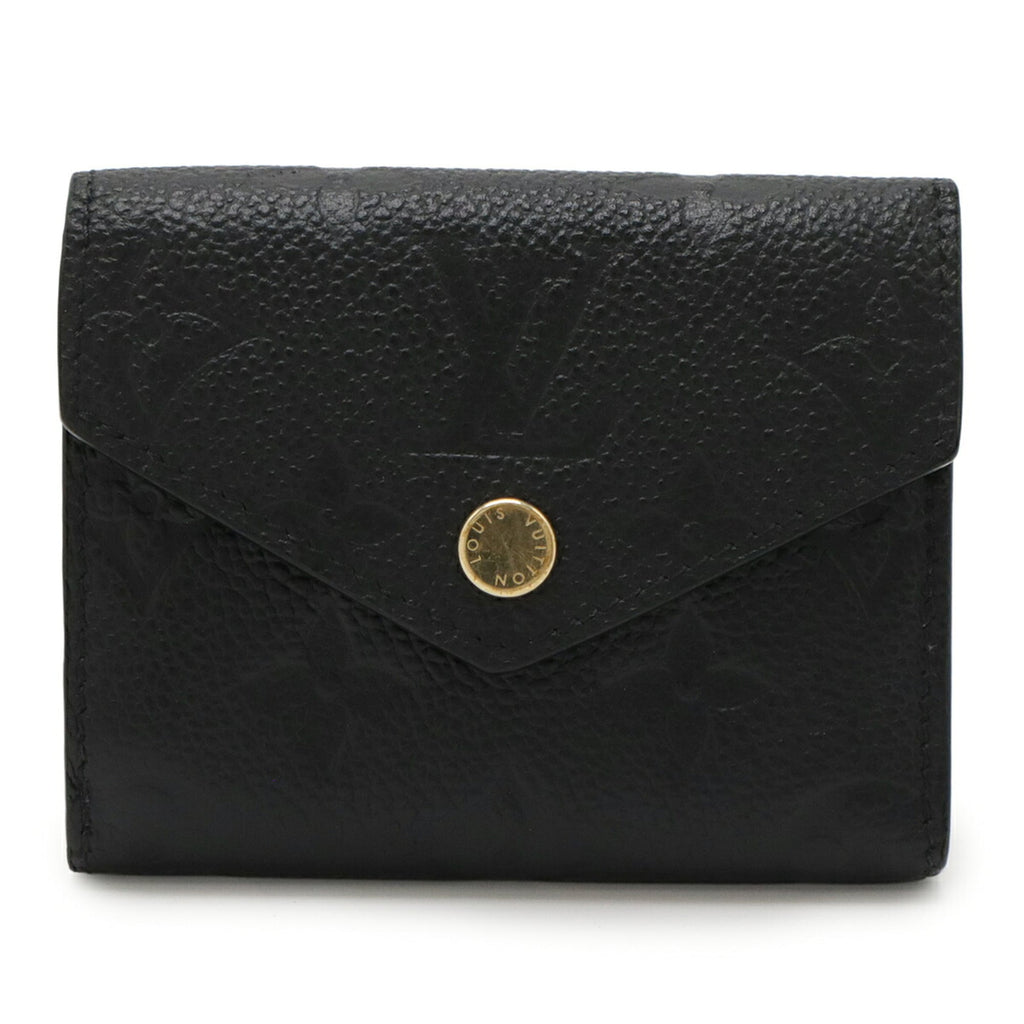LOUIS VUITTON Monogram Empreinte Portefeuille Zoe Tri-fold Wallet in Black (Noir) M62935