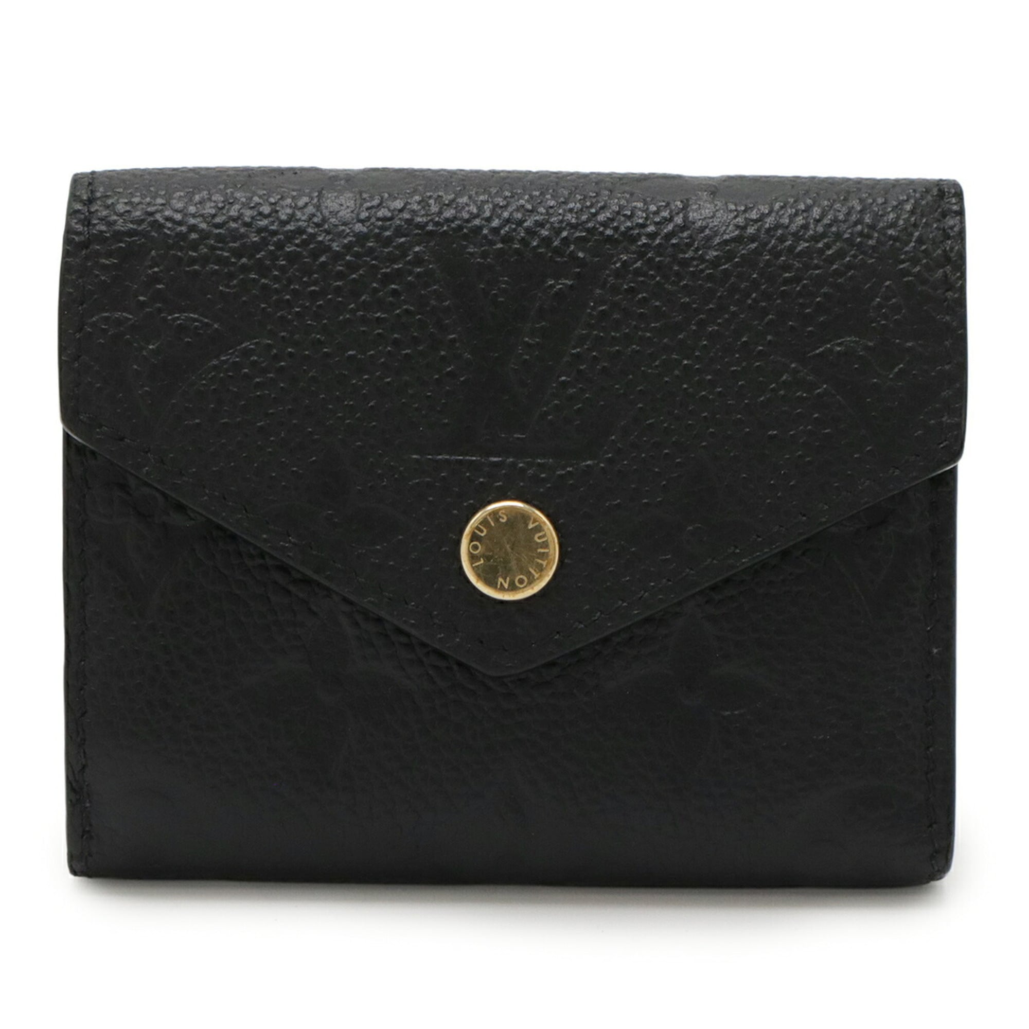 LOUIS VUITTON Monogram Empreinte Portefeuille Zoe Tri-fold Wallet in Black (Noir) M62935