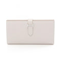 Hermes Hermès Bearn Soufflet Bi-fold Long Wallet in Calfskin Leather (Cowhide) with Epsom Leather, White, for Women
