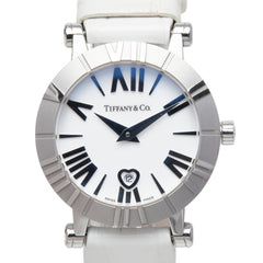 Tiffany & Co. Atlas Heart Watch Z1300.11.11A20A71A Quartz White Dial Stainless Steel Leather Strap Ladies' TIFFANY&Co — Good