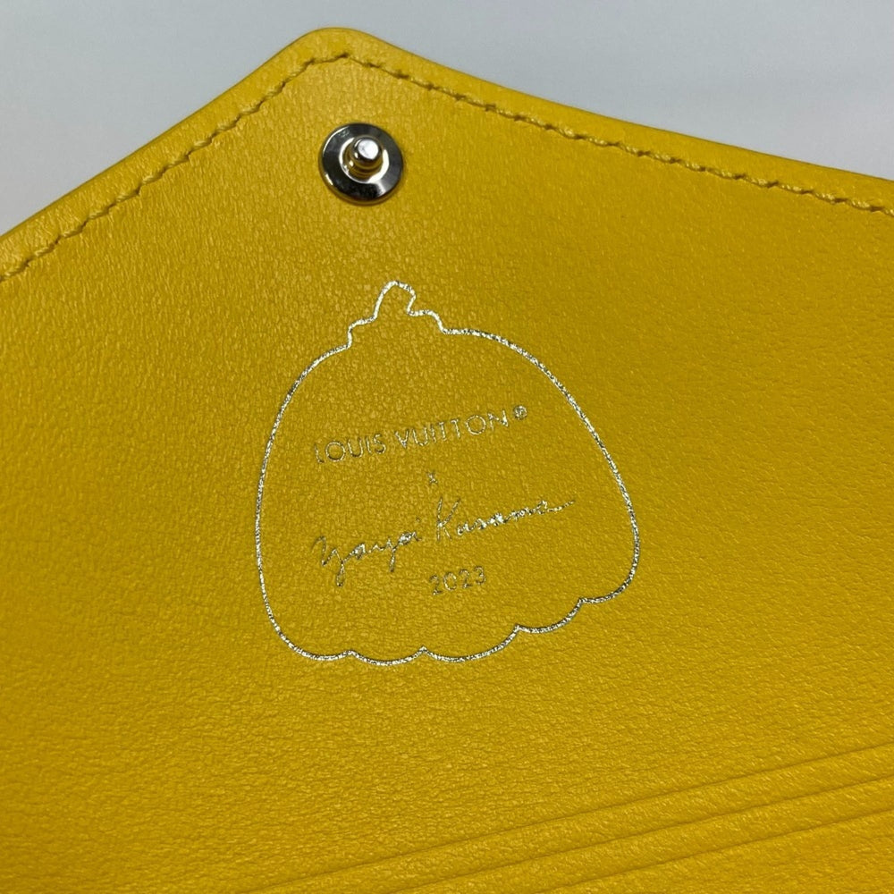 LOUIS VUITTON M81959 Yellow Leather Dot Only Yayoi Kusama LV x YK Pochette Kirigami Pouch Women's Black — New - Store Return