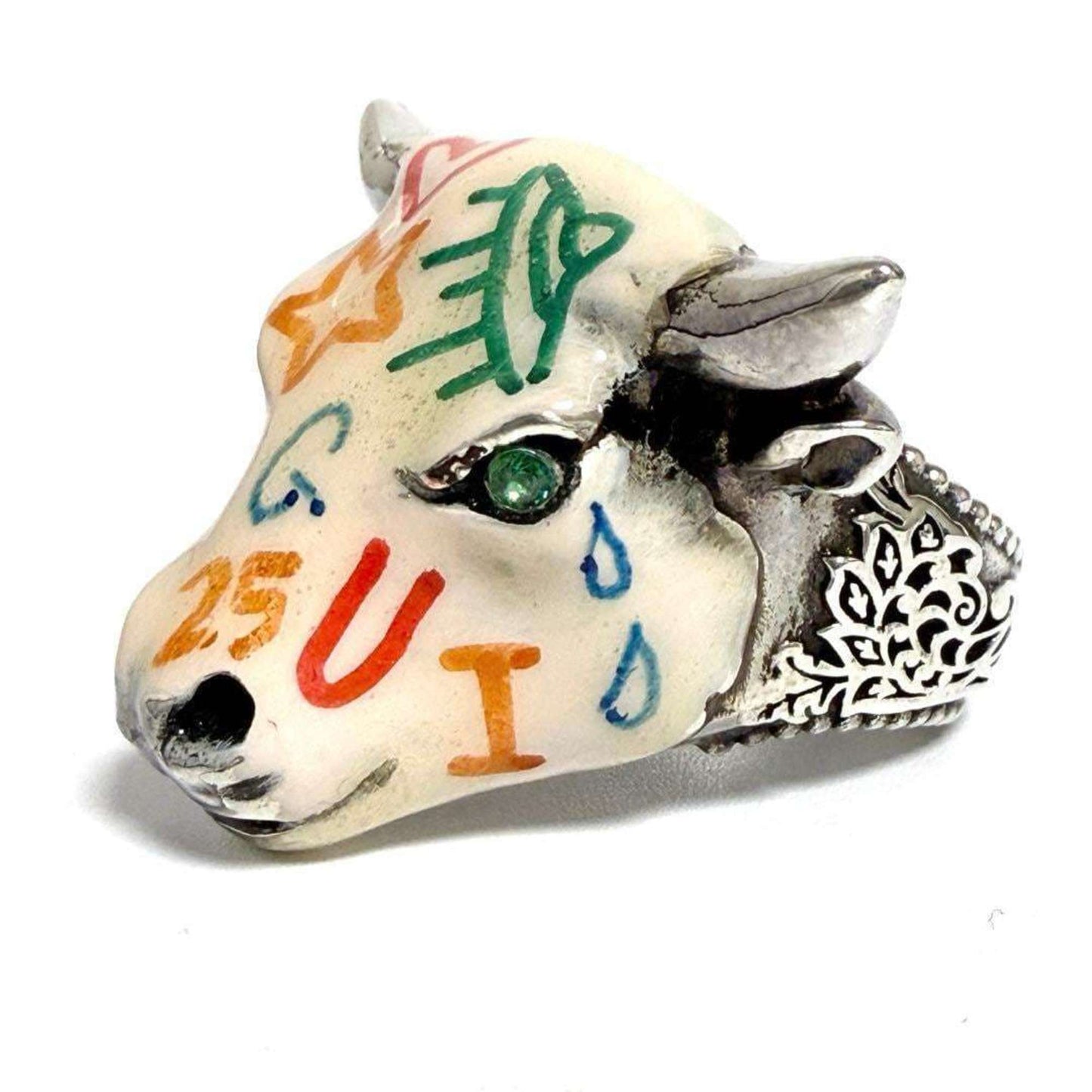 Gucci Men's Anger Forest Bull's Head Ring