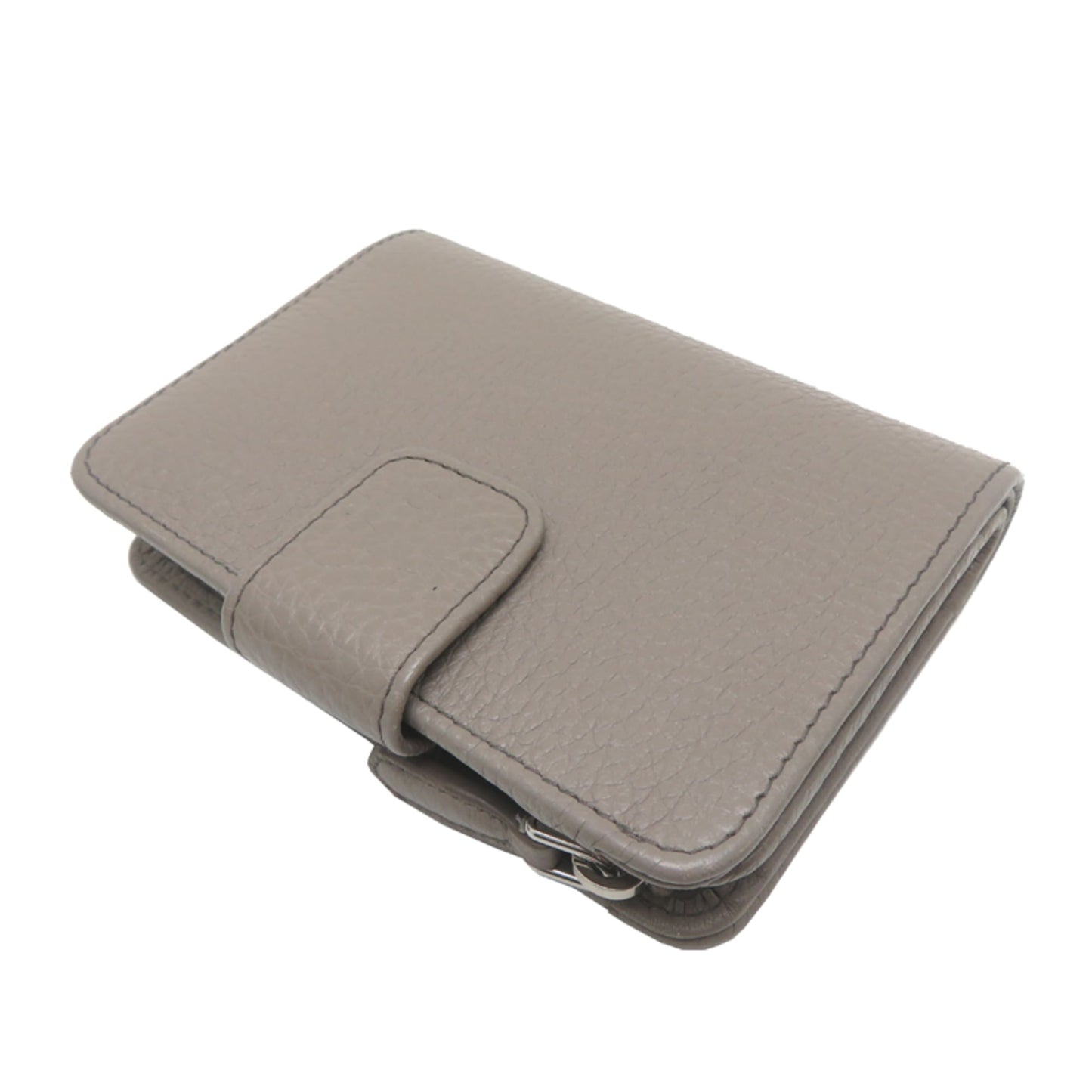 Prada L-shaped zipper wallet, women's bifold 1ML018, leather, gray