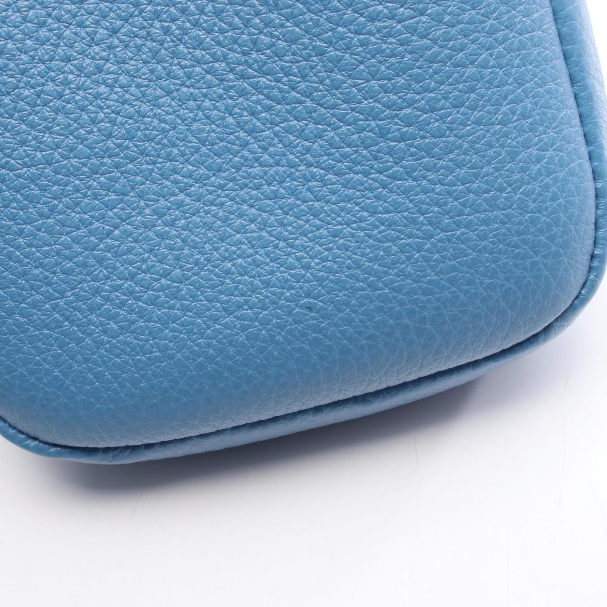 Prada Mini Shoulder Bag, Leather, Men's/Women's, Blue, 1BP027