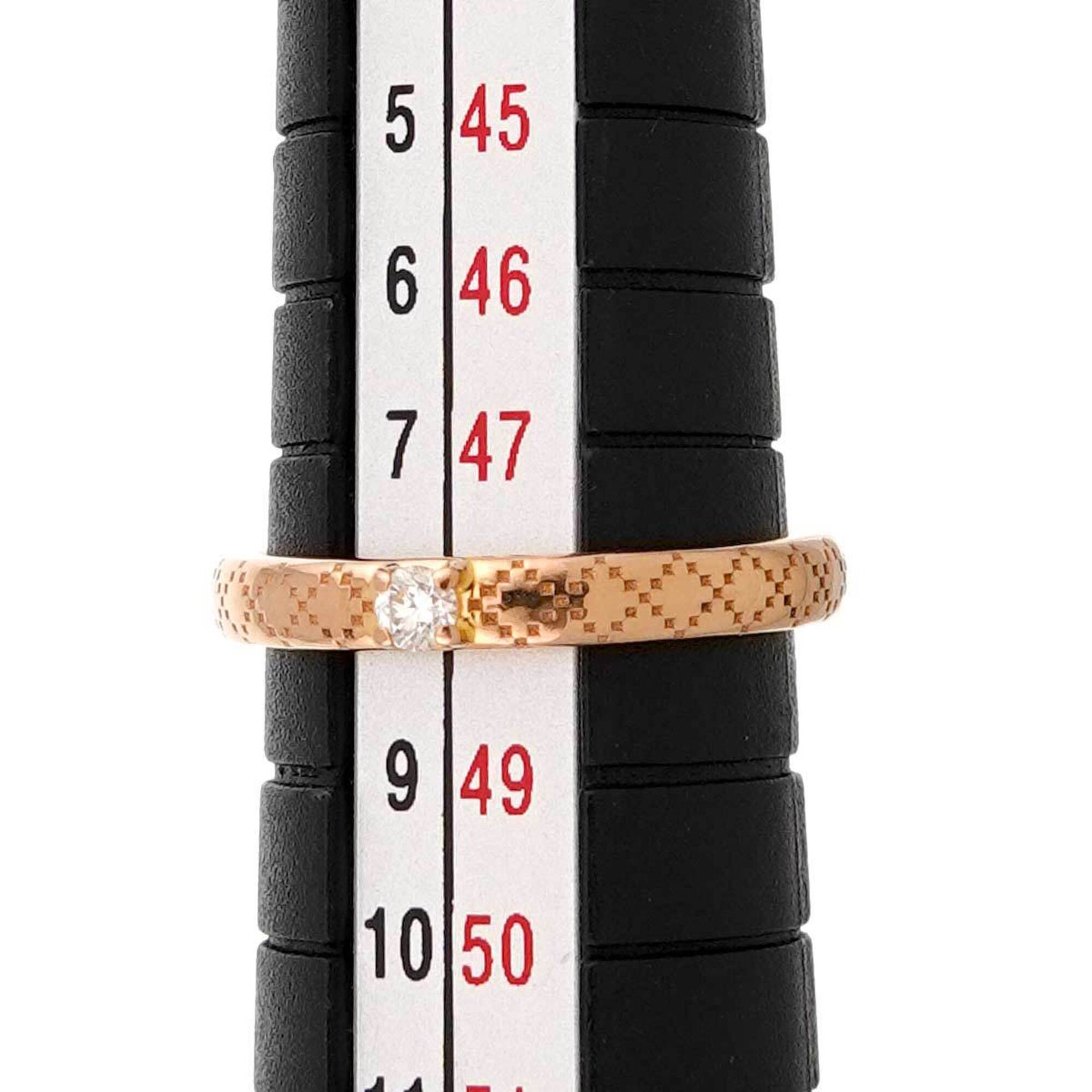 Gucci Diamantissima #8 Diamond Ring, 18K PG Pink Gold 750 — Like New