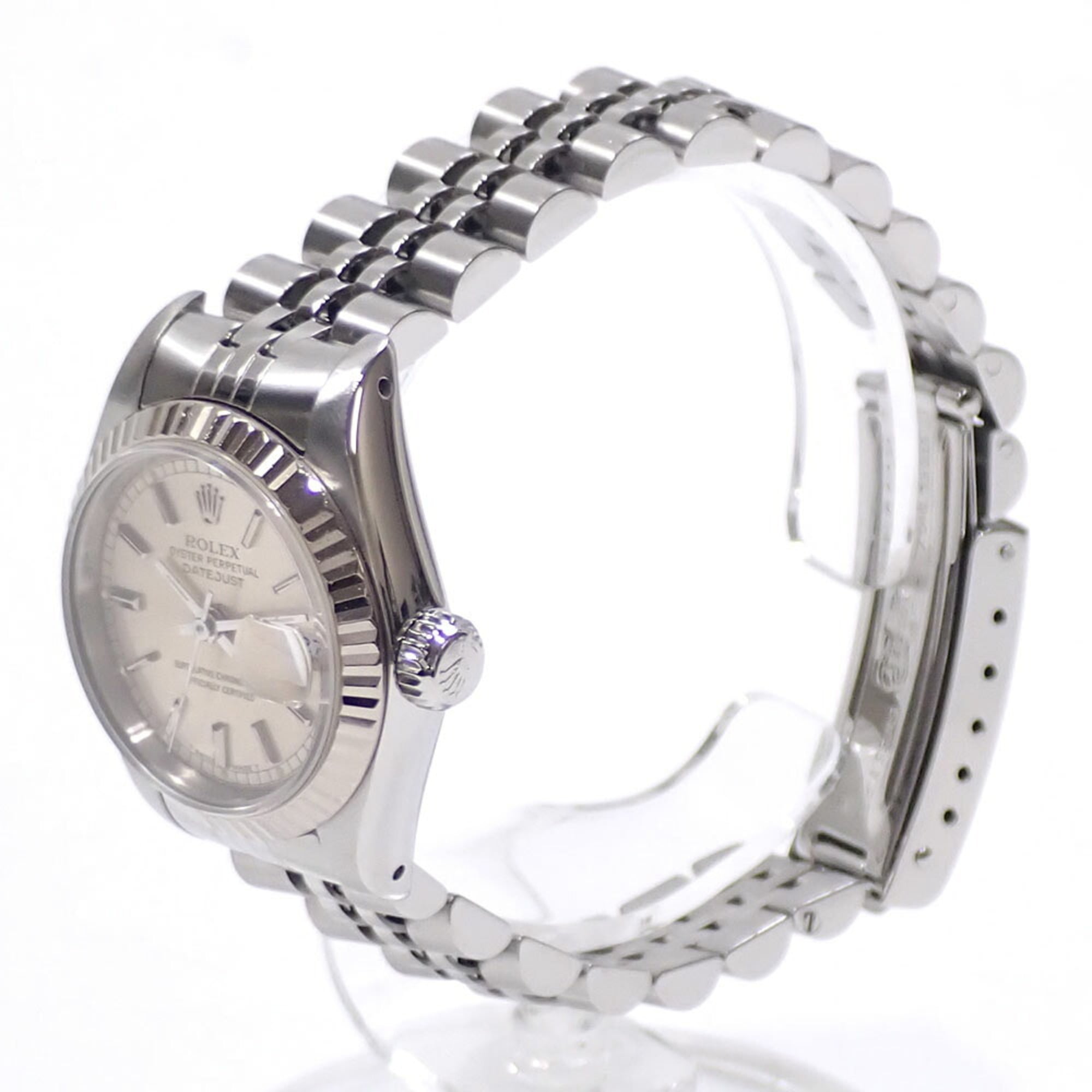 Rolex Datejust Ladies' Watch 69174 Automatic, R-serial number, circa 1988, Stainless Steel & White Gold, Automatic Winding, Silver Dial, C2249641 — Good