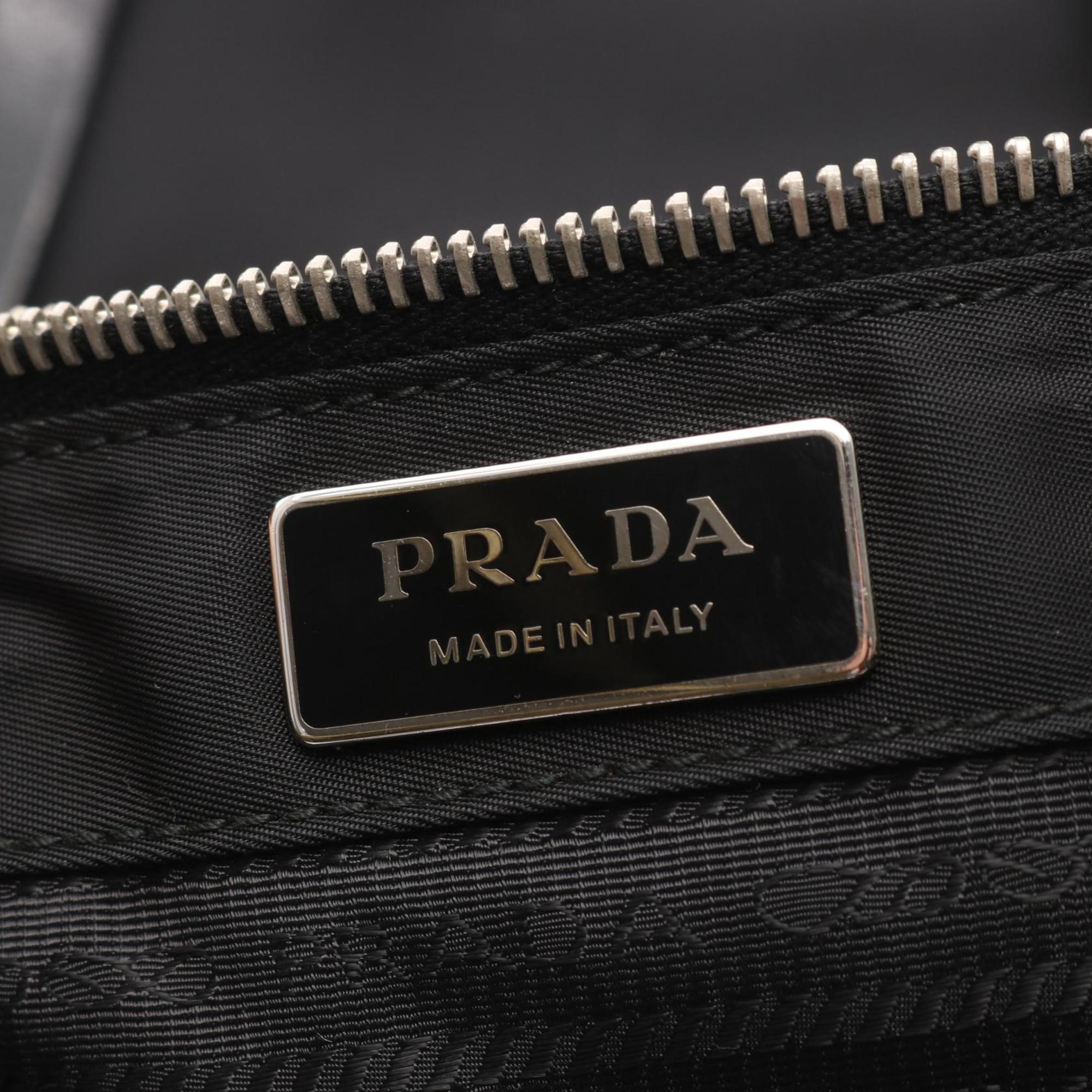Prada TESSUTO tote bag, nylon and leather, women's, black